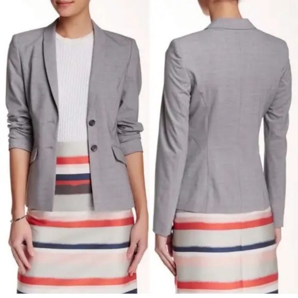 Hugo Boss‎ Jewona Stretch Wool Blazer in Gray size 2 - Picture 1 of 6
